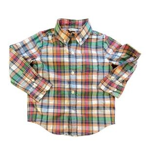 Janie and Jack Toddler Plaid Long Sleeve Shirt Size 2T